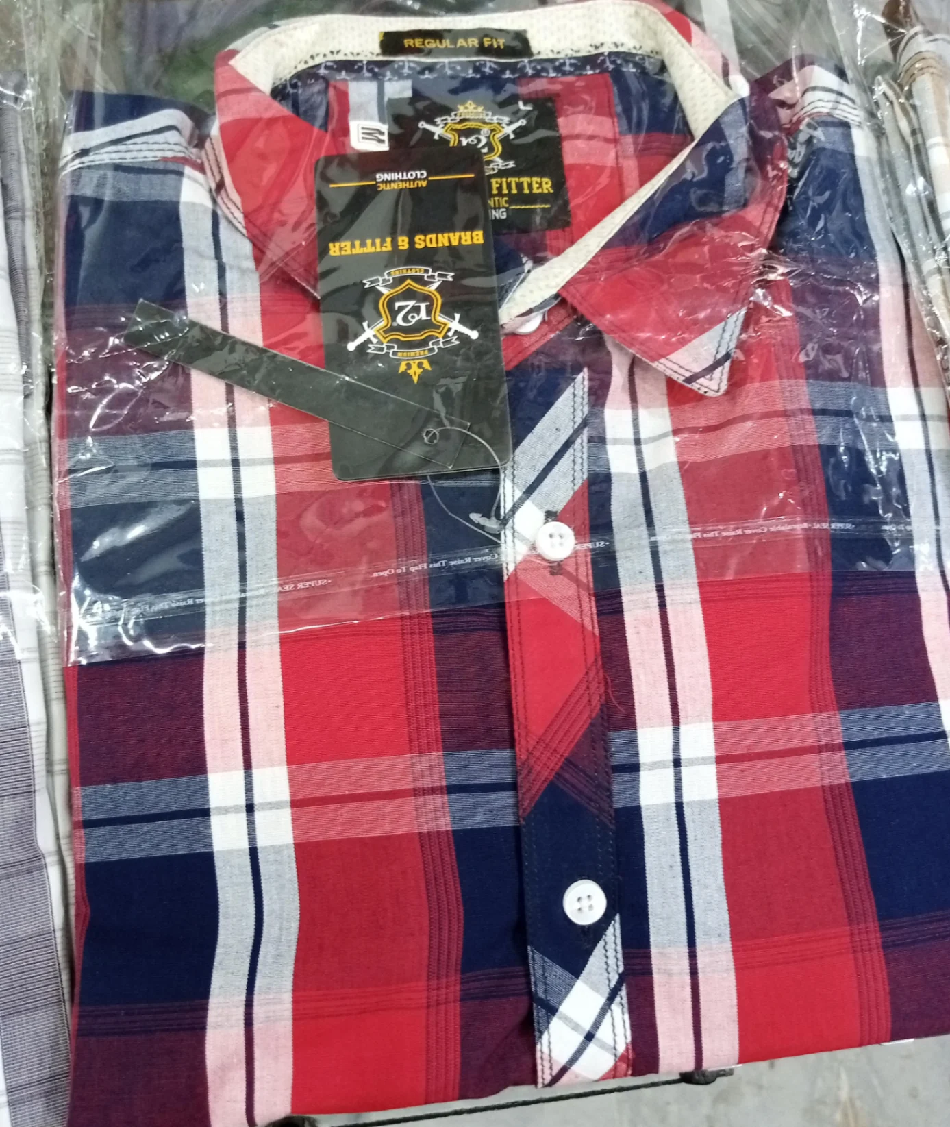 Red and Blue Check Full-Sleeve Shirt