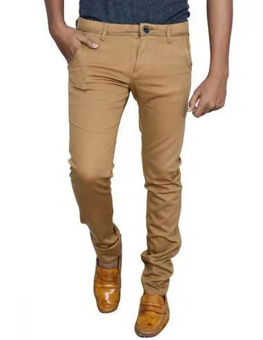 Stylish Slim-Fit Camel Brown Jeans for Men