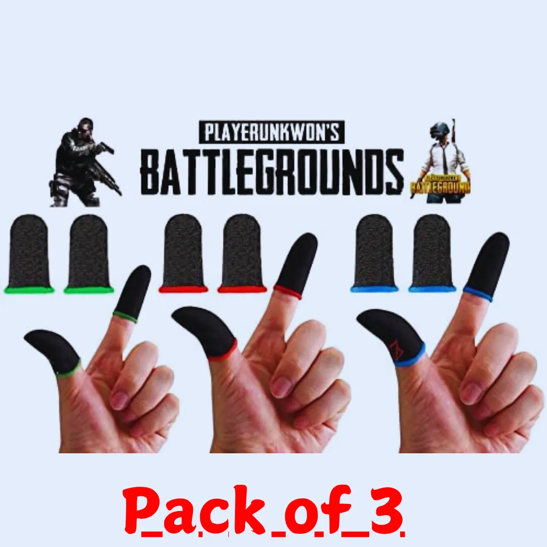 Pack of 3 High Quality gaming thumb gloves(finger sleeves)