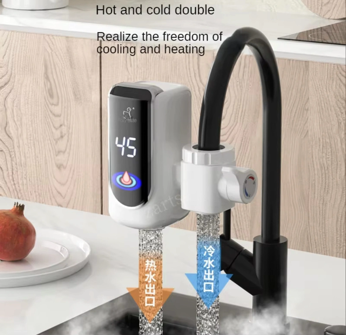 3000w Electric Water Heater Tap Instant Hot Water Faucet Heater Cold Heating Faucet Tankless Instantaneous Water Heater (random Color)