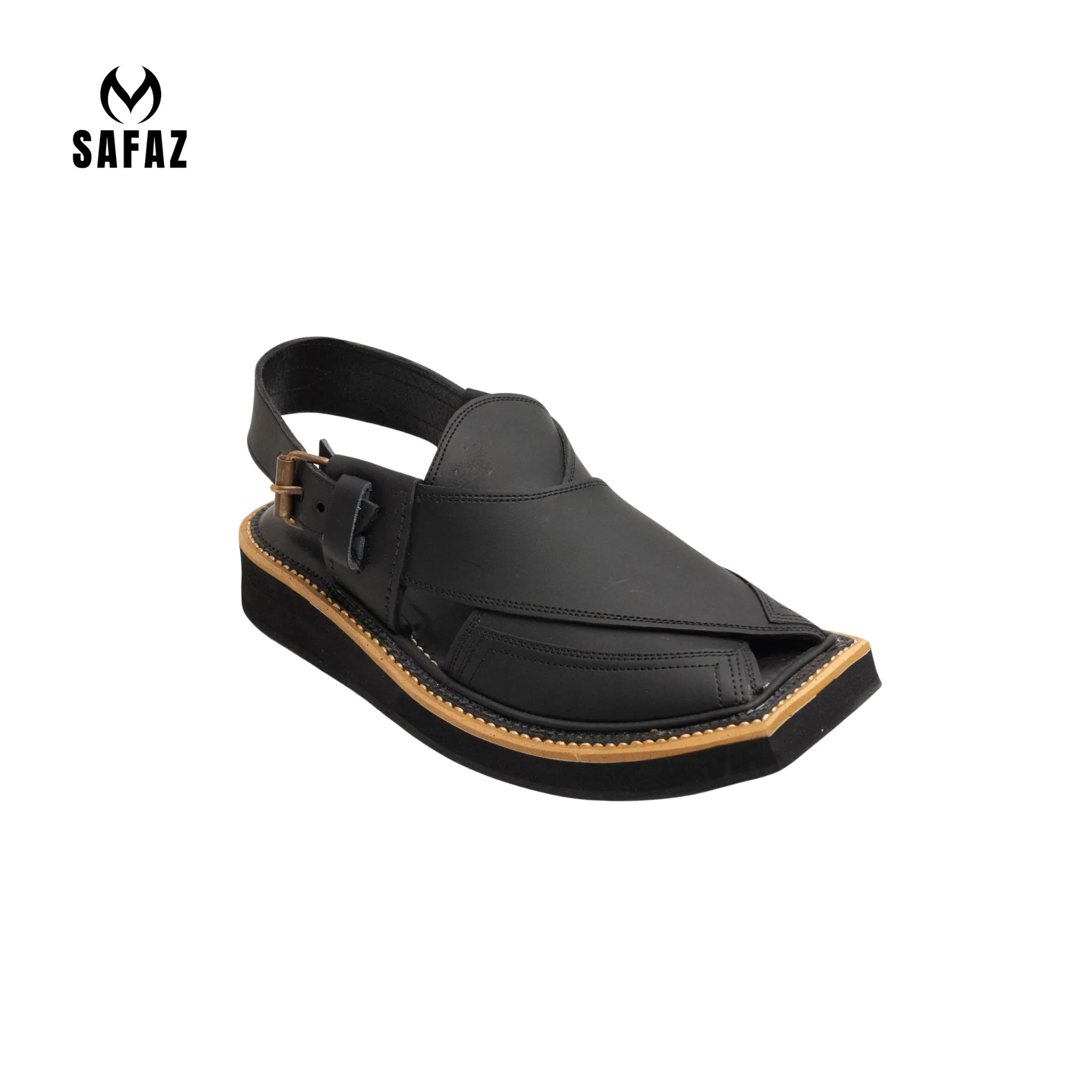 Kaptan Matte Black Sandal