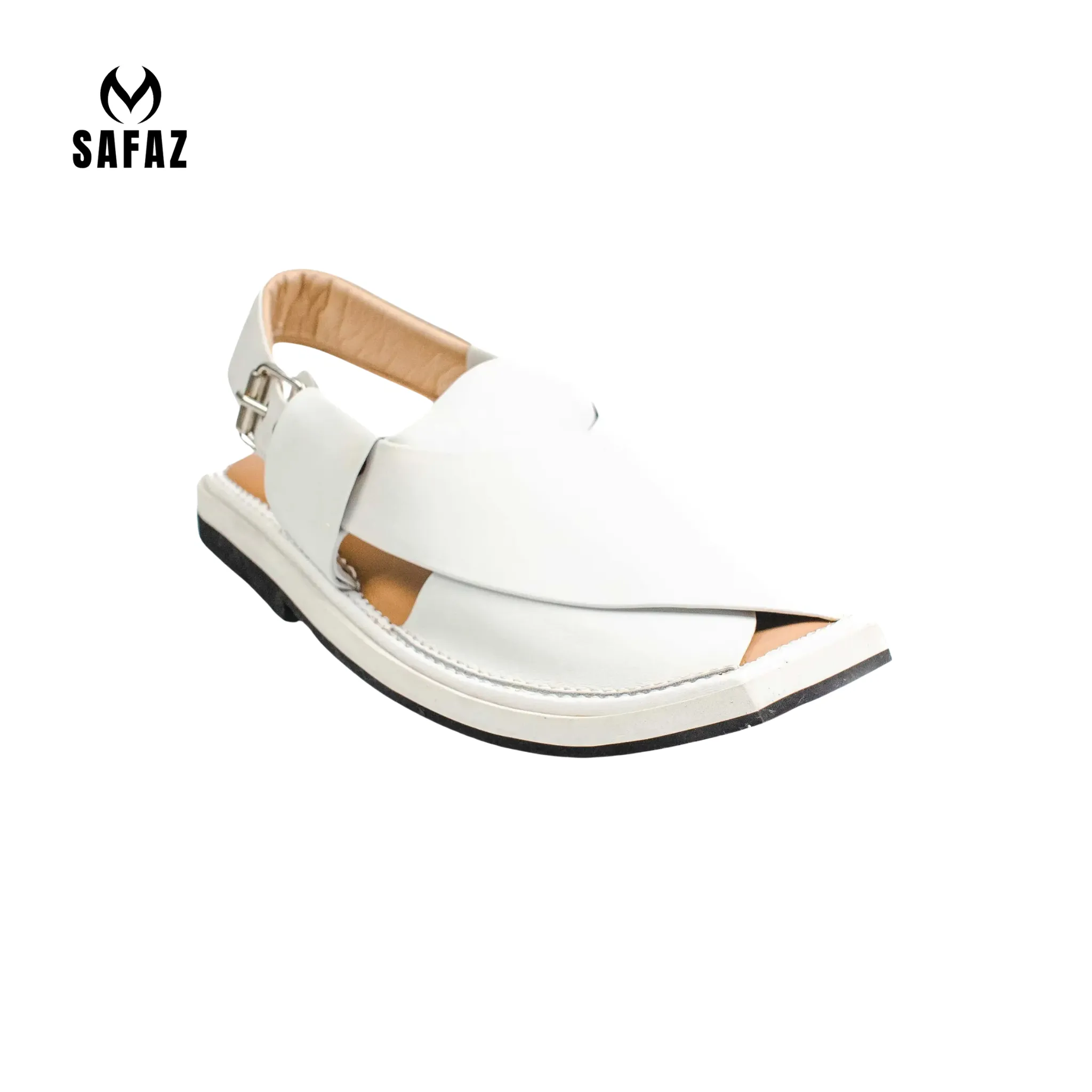 Heel White Kaptaan Sandal