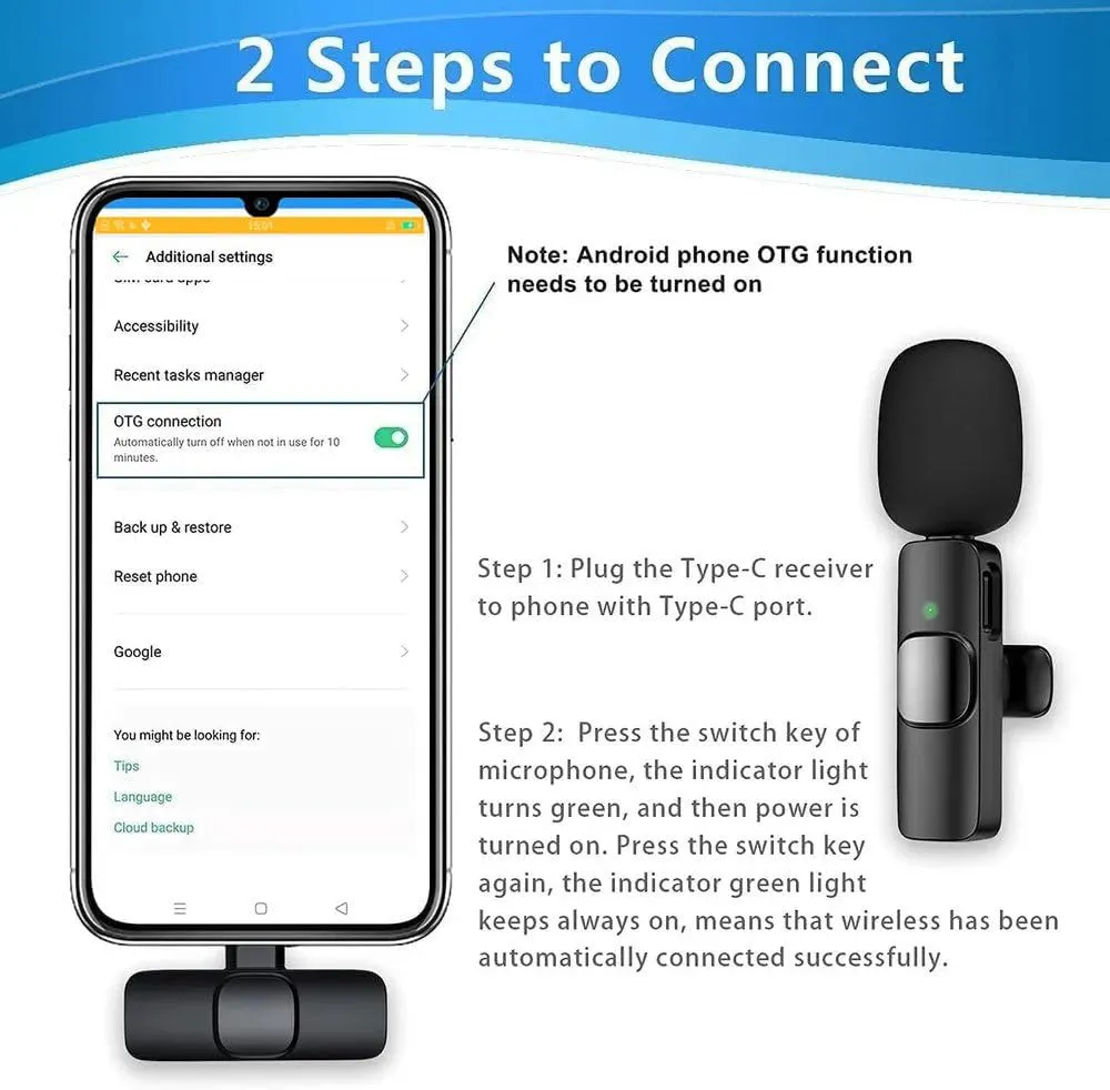 K9 Wireless Microphone for Mobile Phones – Plug & Play,