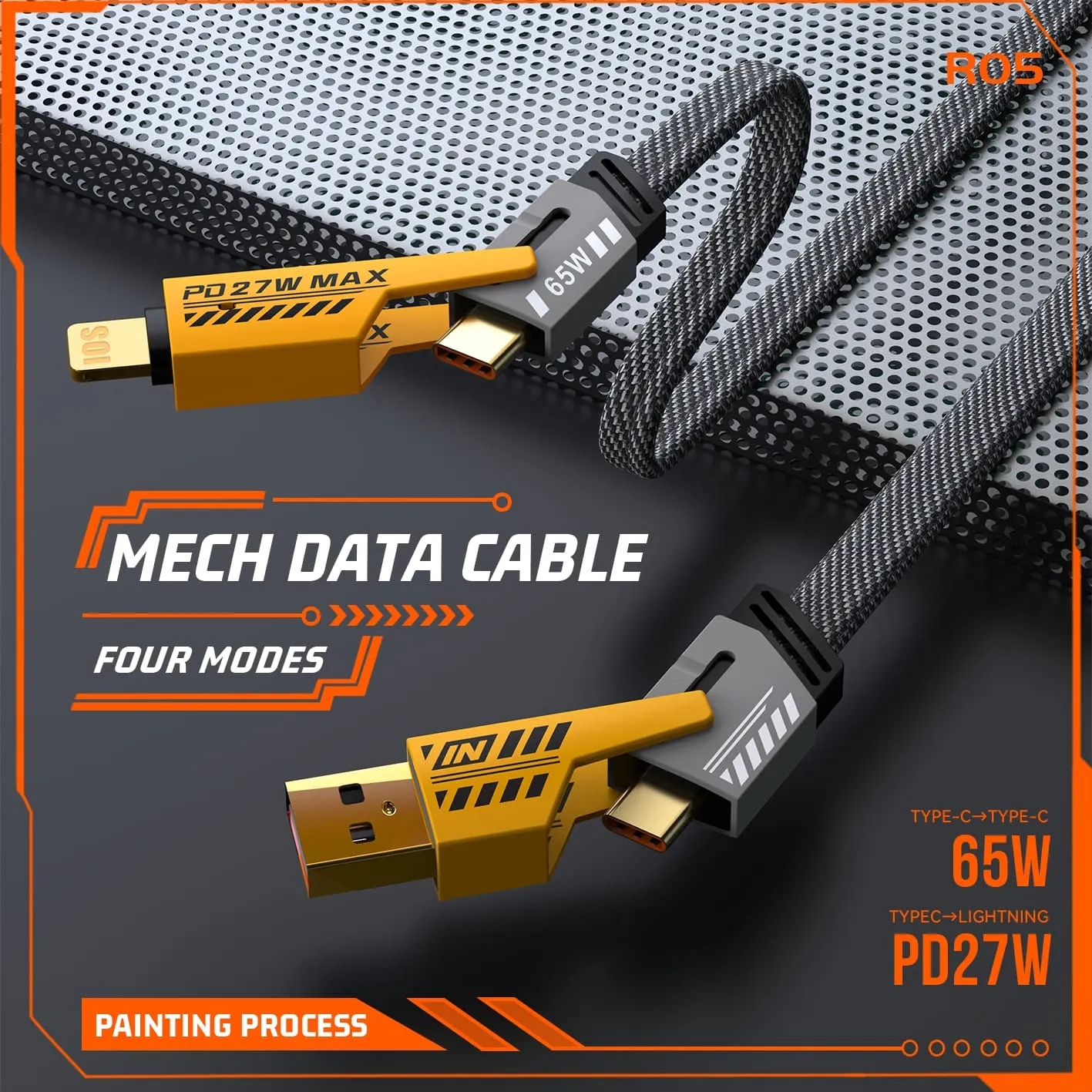 Bluetech Origional 4 in 1 Convertible Metal Fast Data Cable