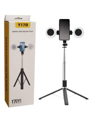 Selfie Stick Tripod - with 3 LED Fill Lights and Remote,