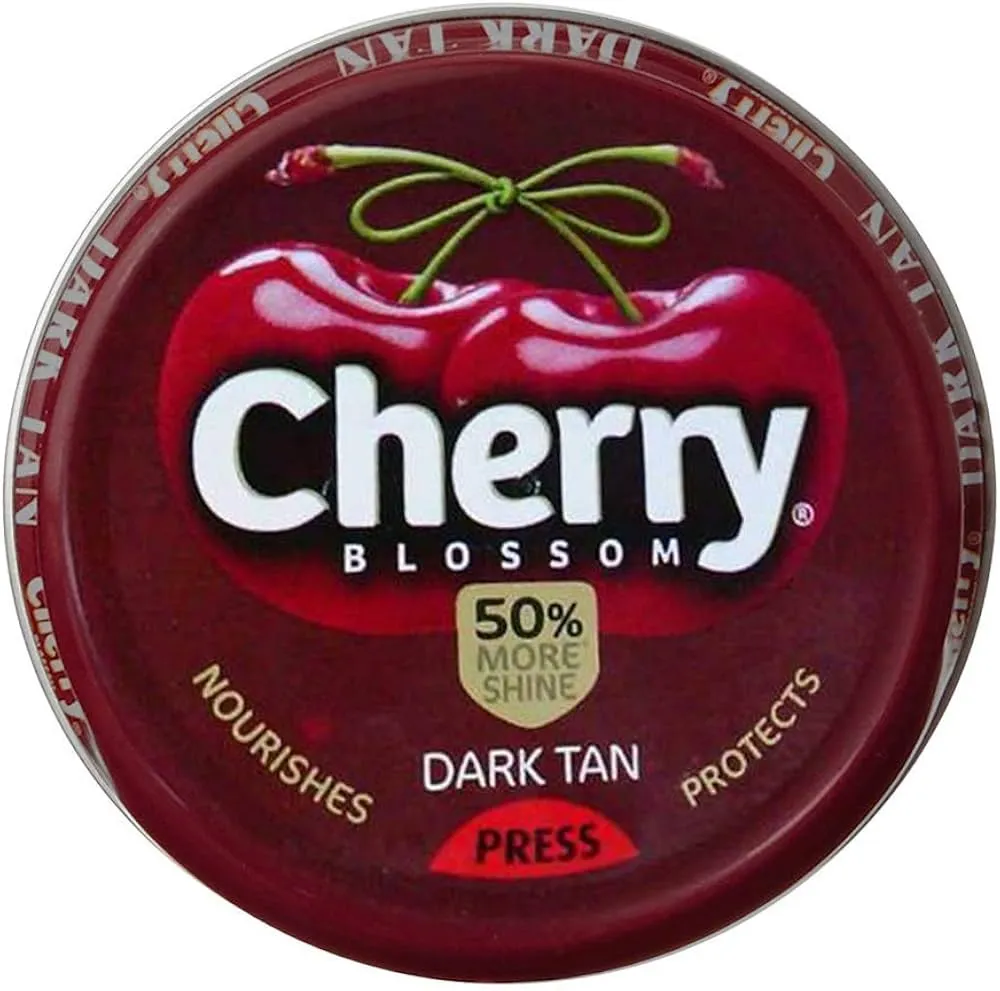 Cherry Blossom Dark Tan Shoe Polish, 42ml | Unmatched Gloss