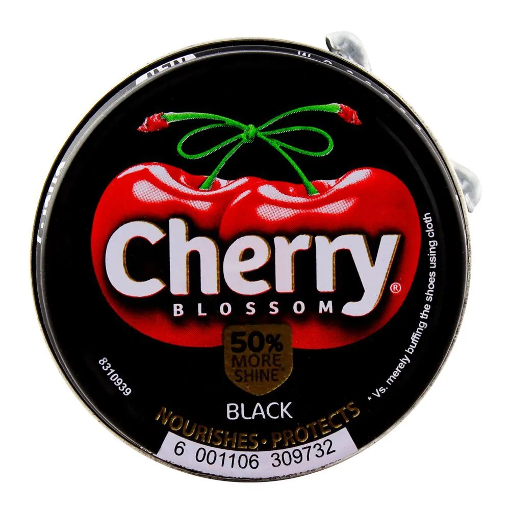 Cherry Blossom Black Shoe Polish, 20ml | Deep Shine | Catch