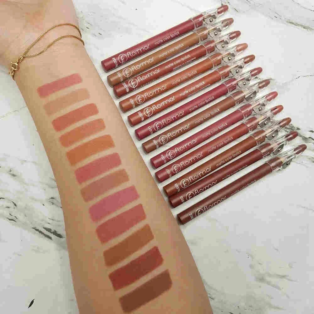 High Pigmented Smudge Proof Lip Pencils-12pcs