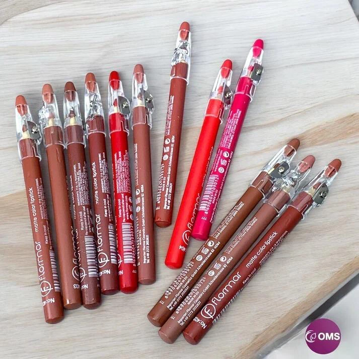 High Pigmented Smudge Proof Lip Pencils-12pcs
