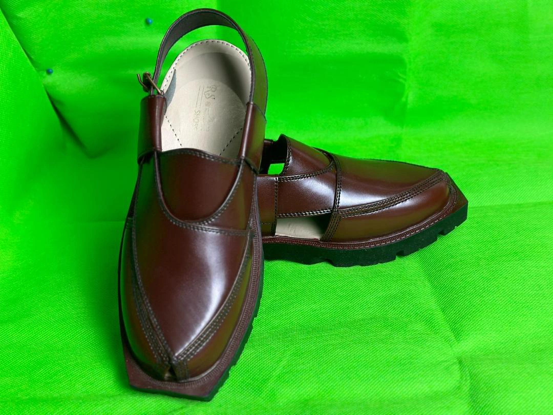 Classic Brown PU Leather Peshawari Chappal