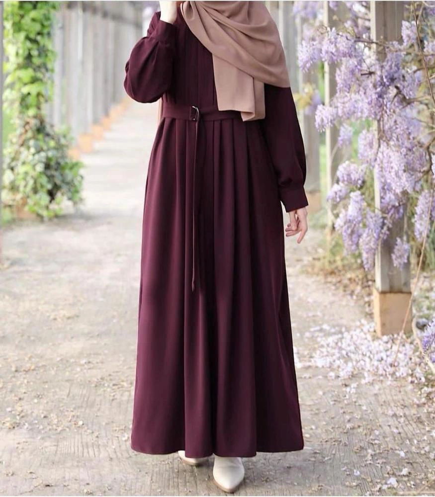 Goergette Plain Classic Abaya with Stoller