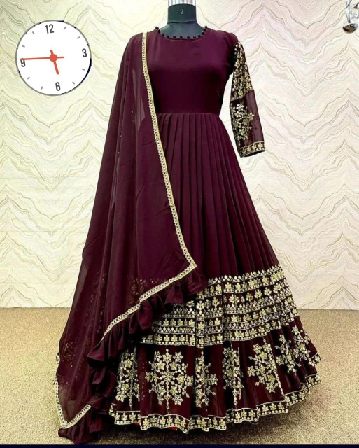 Shamoz Silk Embroidered Maxi - 3Pcs