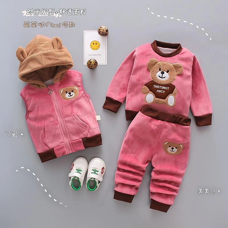 Baby's Korean Plush Bear Set - 3Pcs