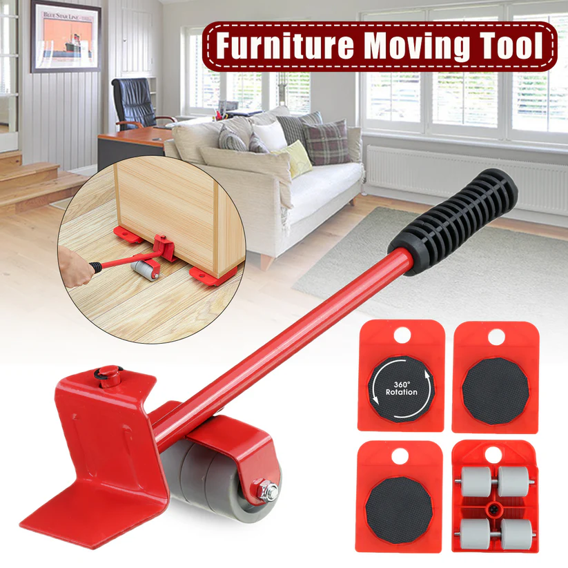 5 In 1 Furniture Transport Roller Set Removal Lifting & Movi