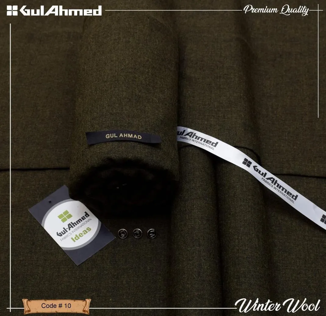 Men's Unstitched Wool Suit - Plain Style - 4 Pcs Set for Win