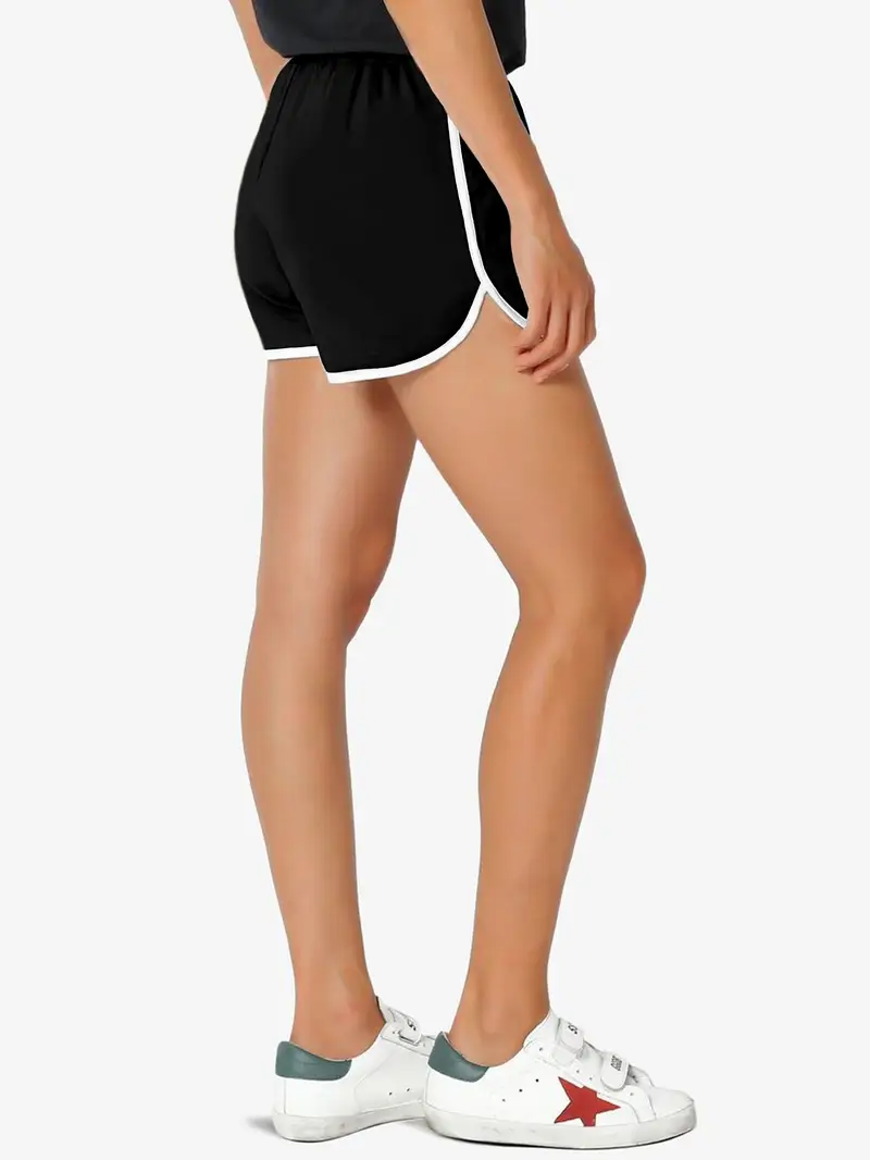 Women'S Active Polyester Running Shorts with Side Stripe.