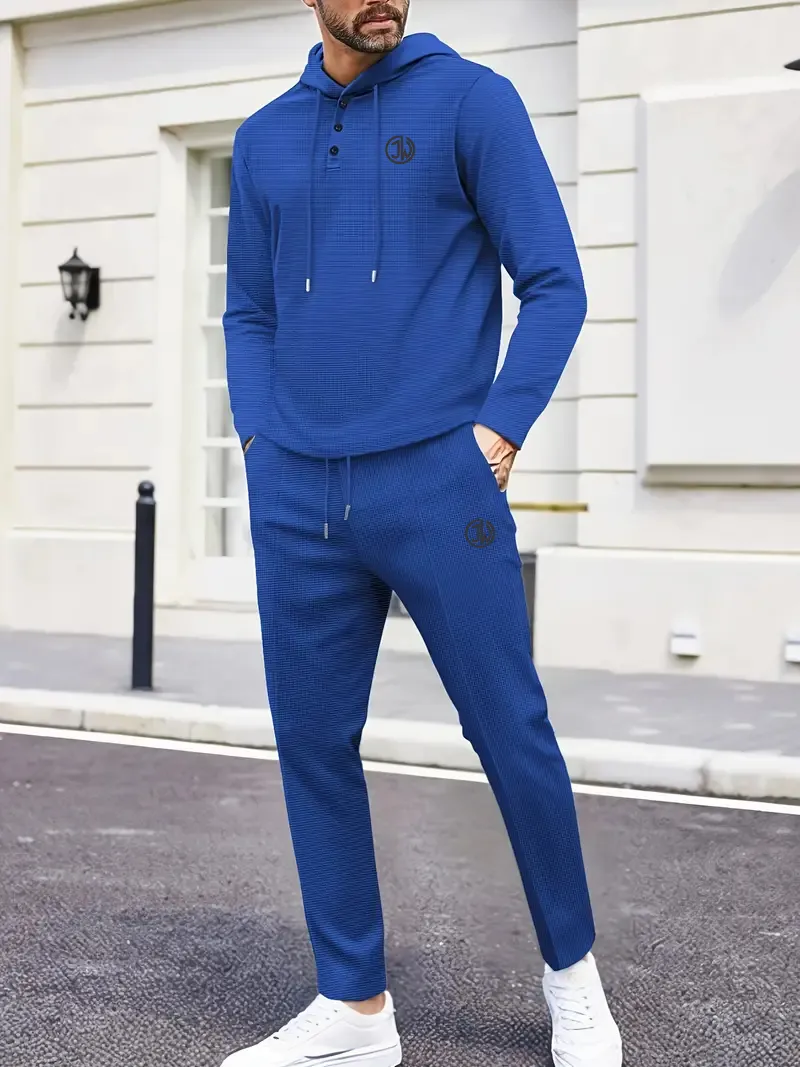 Men'S Casual Polyester Hoodie and Pants |TRACKSUIT|