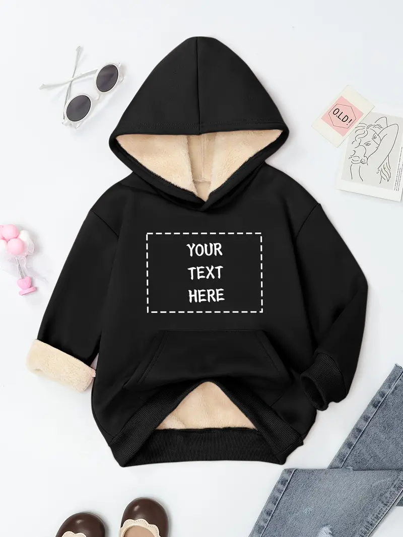 Customizable Text Hoodie for Kids.
