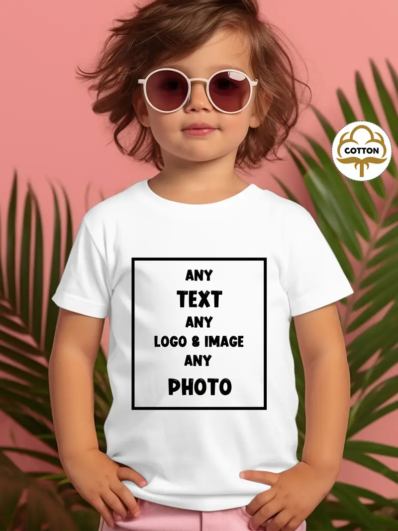 Baby Girls Customizable Cotton Kids T-Shirt.