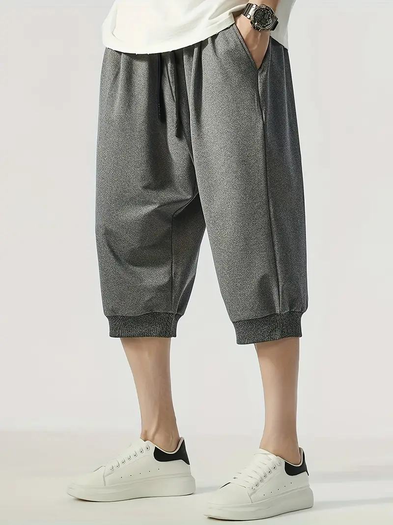 Men'S Plus Size 7/8 Length Shorts|Casual.