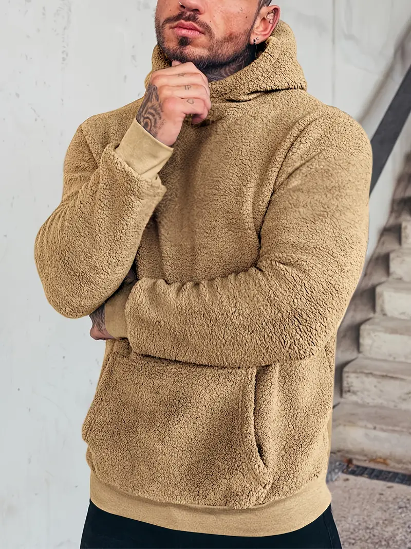 Cozy Men's Plush Hoodie.