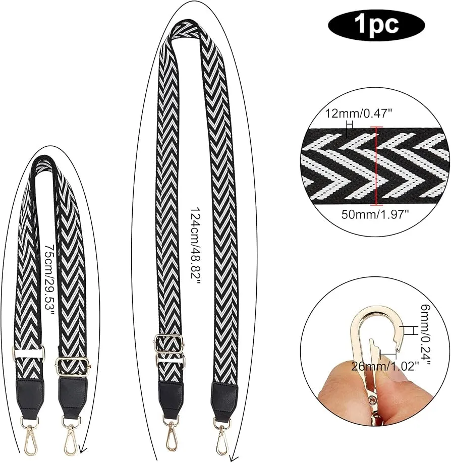 Chic Noir: Classic Black Shoulder Bag with Statement Chevron