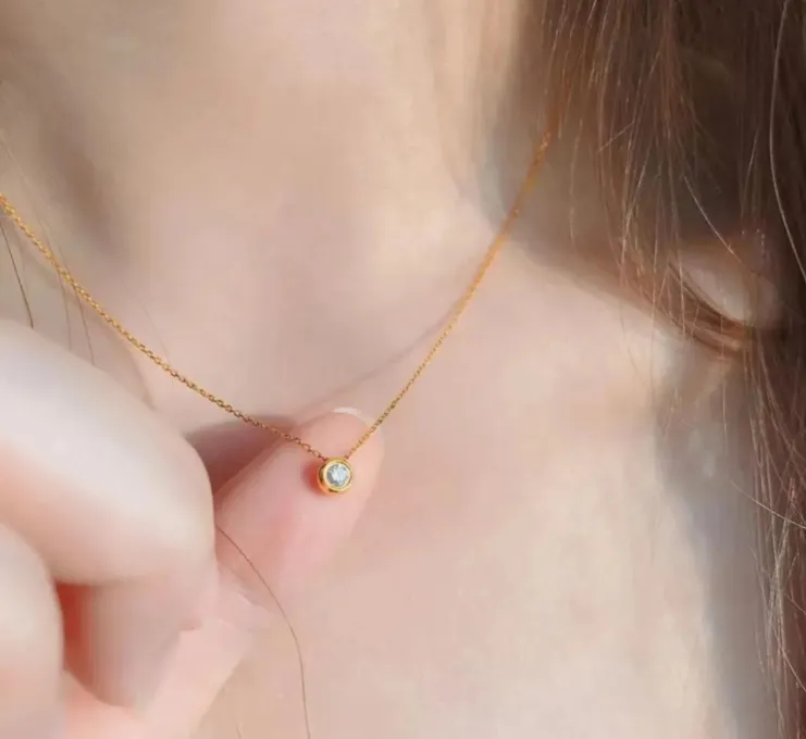 Minimalist "Pearl-Like" Brilliance: Korean Style Alloy Neckl
