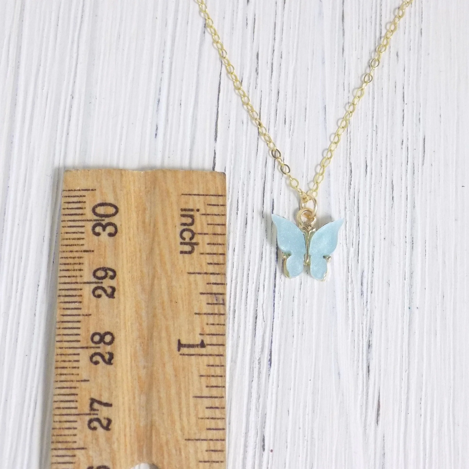 Celestial Butterfly: Iridescent Antique-Plated Necklace Set