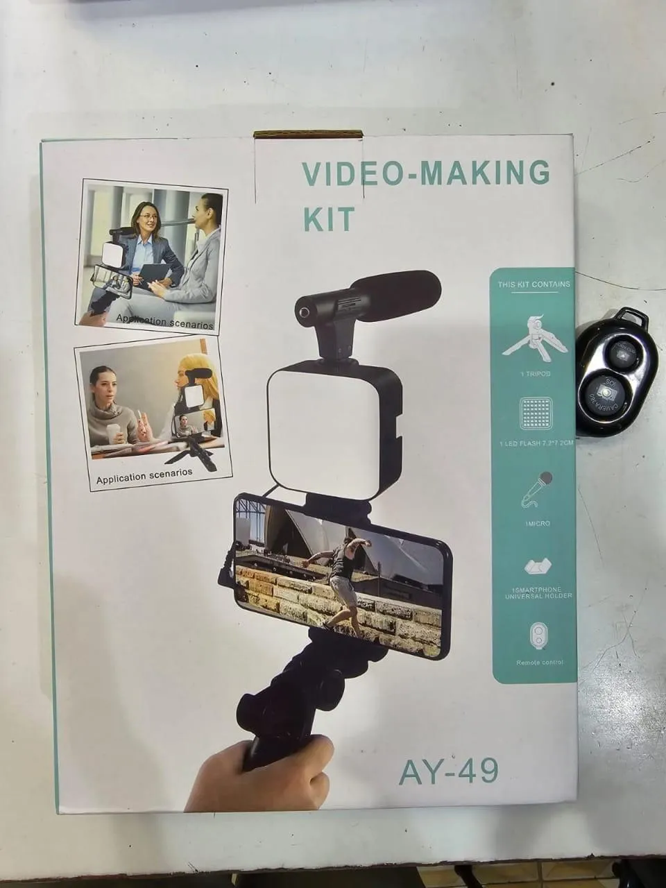 Multi-Functional Tripod Stand with Microphone & LED Ring