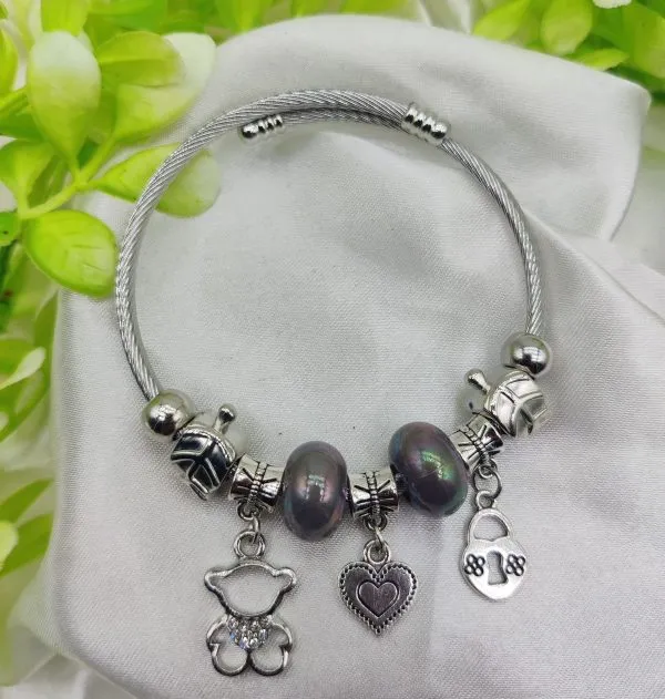 Imported Pandora Charm Bracelet With Elegant Pearl