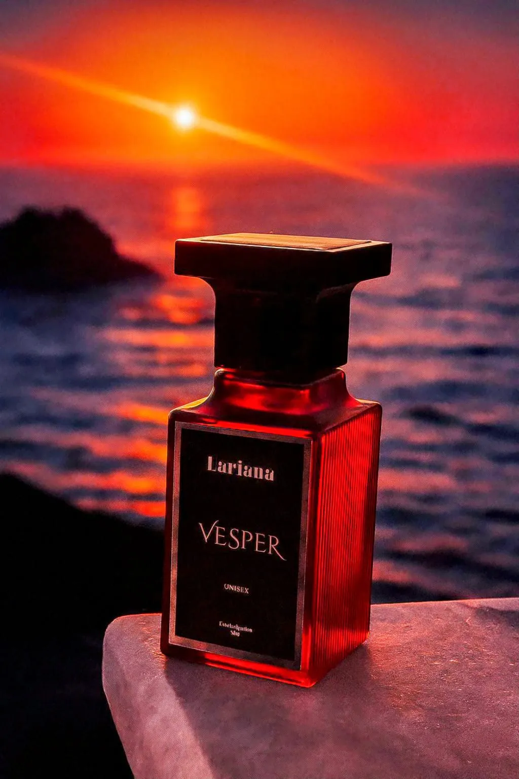 Vesper ...A slow burn of woods and smoke,captured in glass.