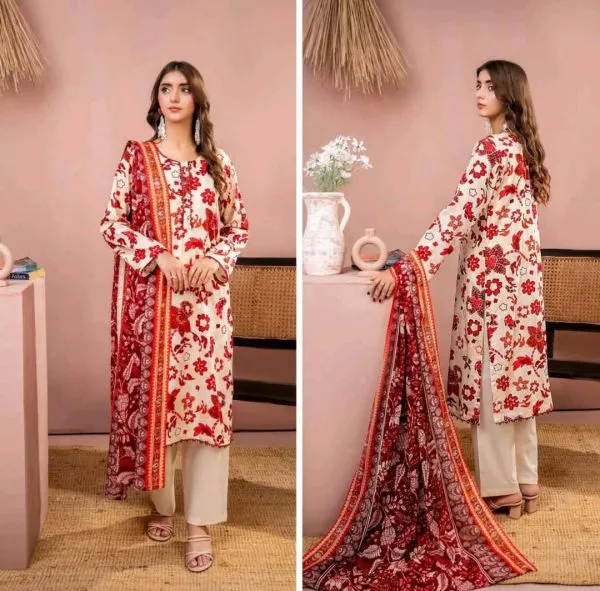 Zesh lawn suit 3 piece