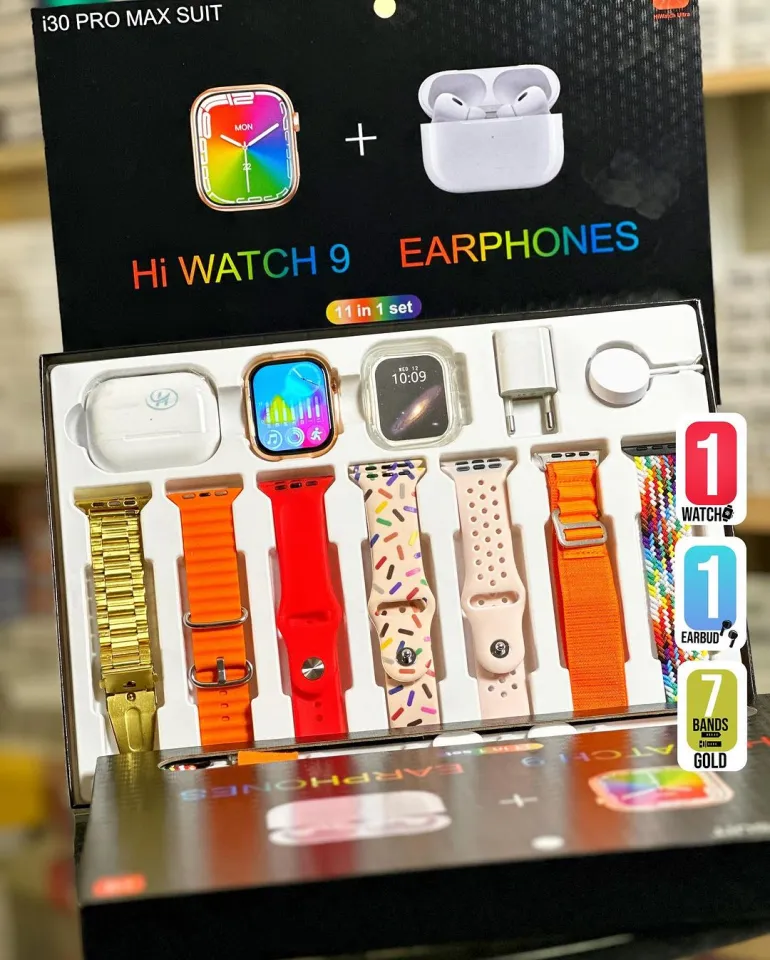 i30 Pro Max Suit Smart Watch & Earbuds