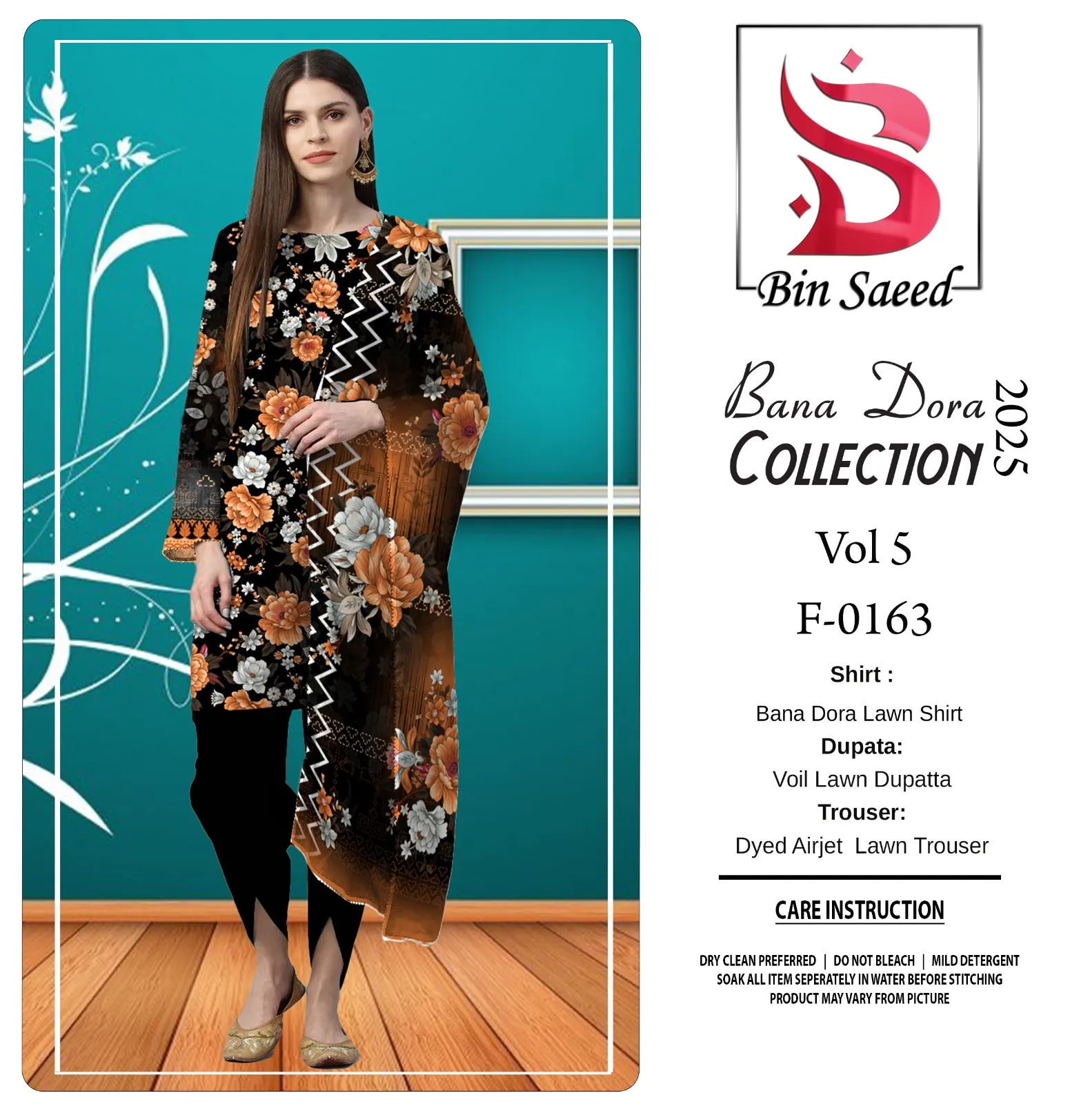 Bana Dora 3piece Unstitched Suit Summaer Lawn Collection