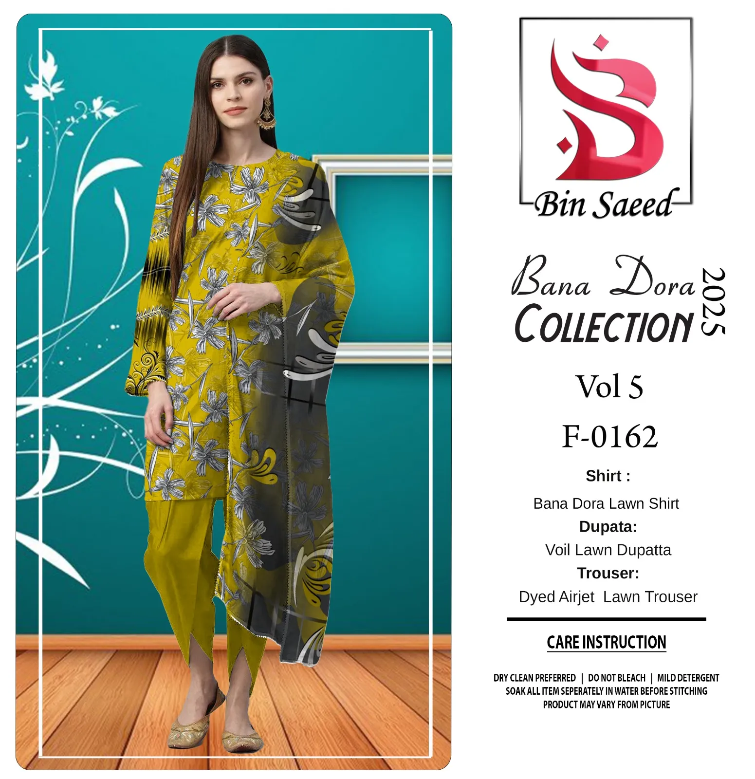 Binsaeed Bana Dora 3 piece Unstitched Summaer Lawn col