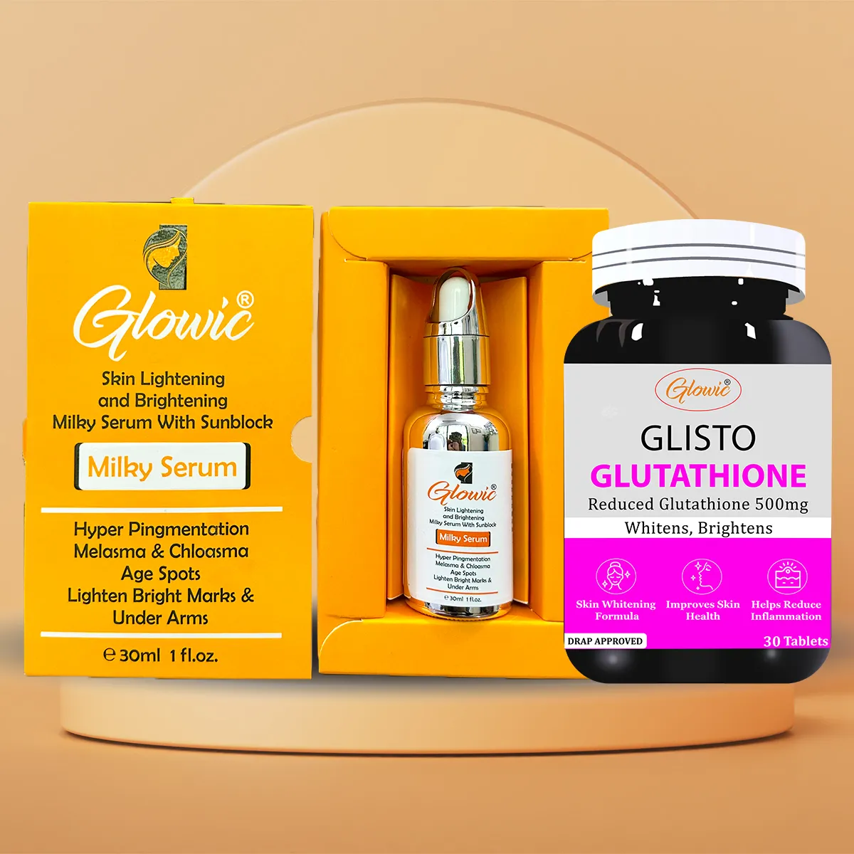 GLISTO TAB+GLUTATHION SERUM 30ml (COMBO PACK)