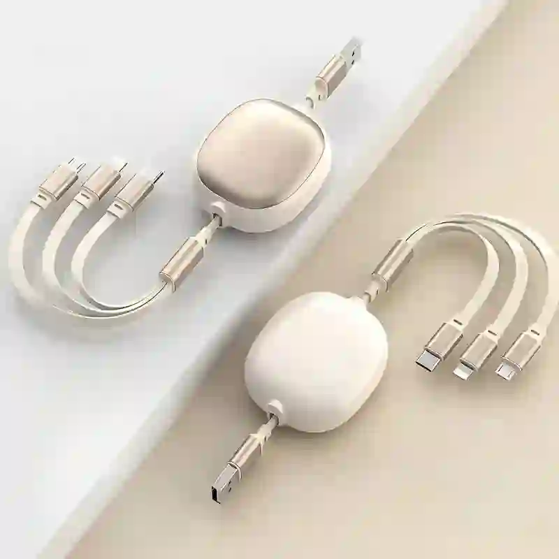 3 in 1 Charging Cable 100W Fast Chargeing Cable/ Type C , Iphone, Micro USB Durable & Compact