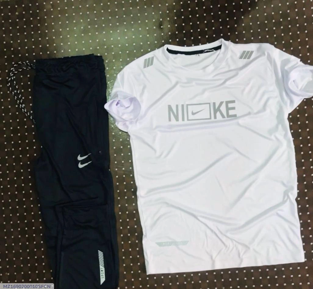 Men's white printed Tracksuit