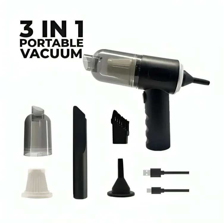 3-in-1 Portable Vacuum Cleaner & Air Duster