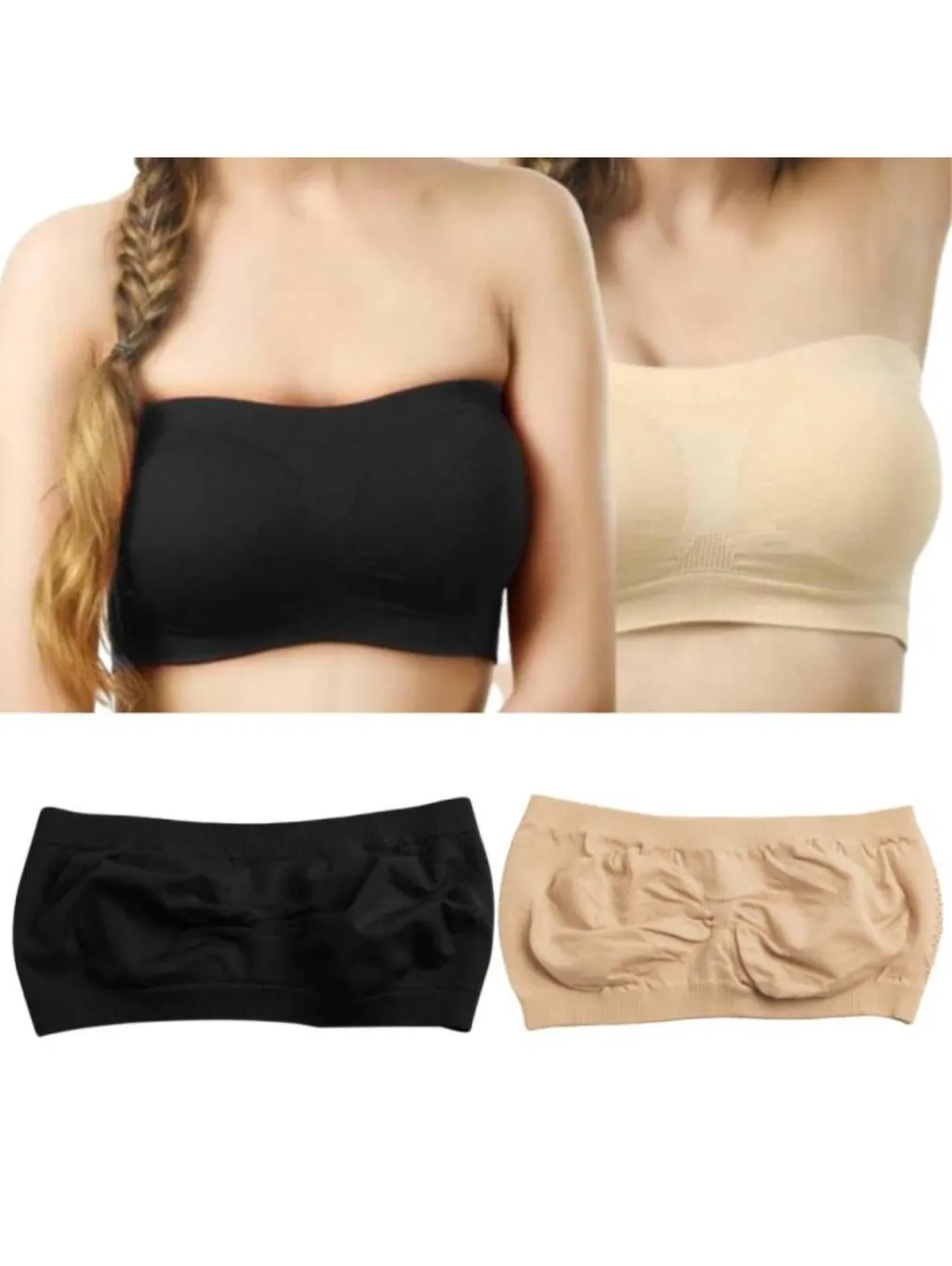 Women Strapless Tube Bra