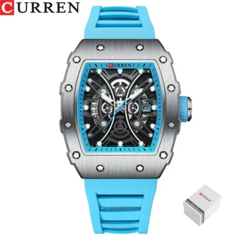 Current New Square Waterproof Silicone Band Watch