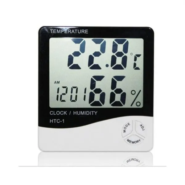 THERMOMETER HYGROMETER – TEMPERATURE HUMIDITY CLOCK – HTC-1