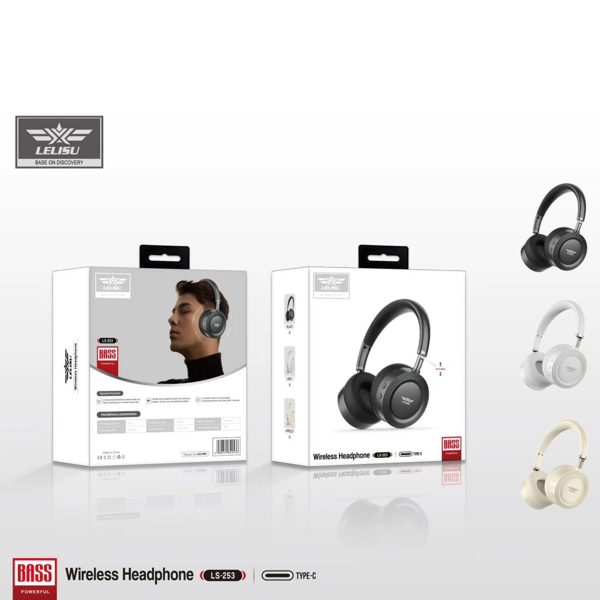 Lelisu LS-253 Wireless Headphones | Bluetooth Over-Ear Heads