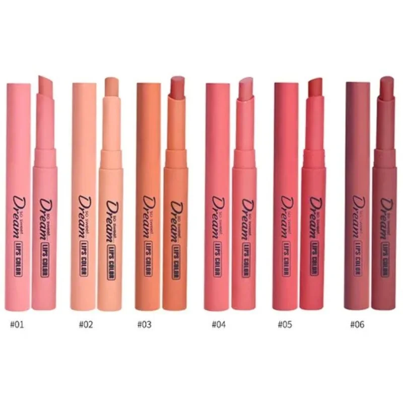 Hengfang Matte Dream Lipstick Set – 6-Piece Long-Lasting Nud