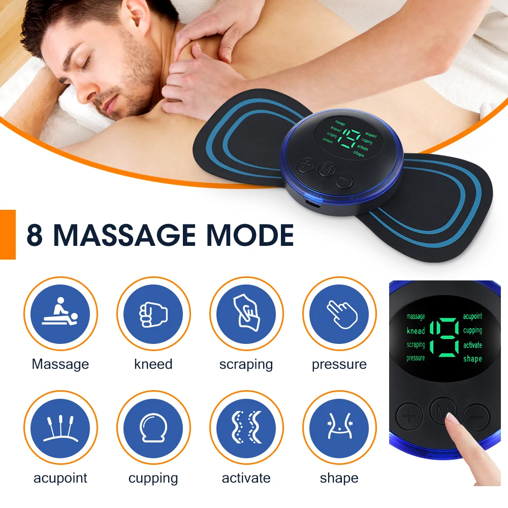 EMS Butterfly Portable Neck Massager | Mini Full-Body Muscle