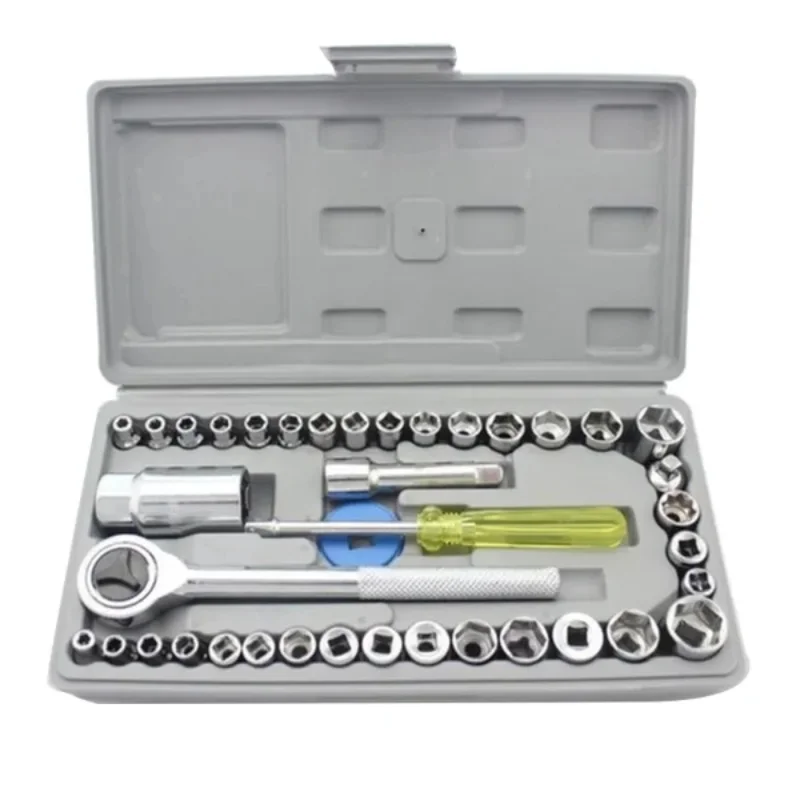 40pcs Aiwa Socket Wrench Tool Kit | Durable Stainless Steel
