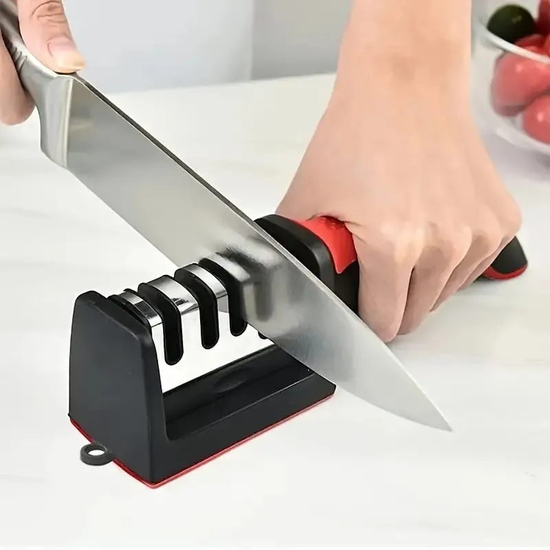 3-in-1 Knife Sharpener Set with Ceramic Peeler | 3-Stage Bla