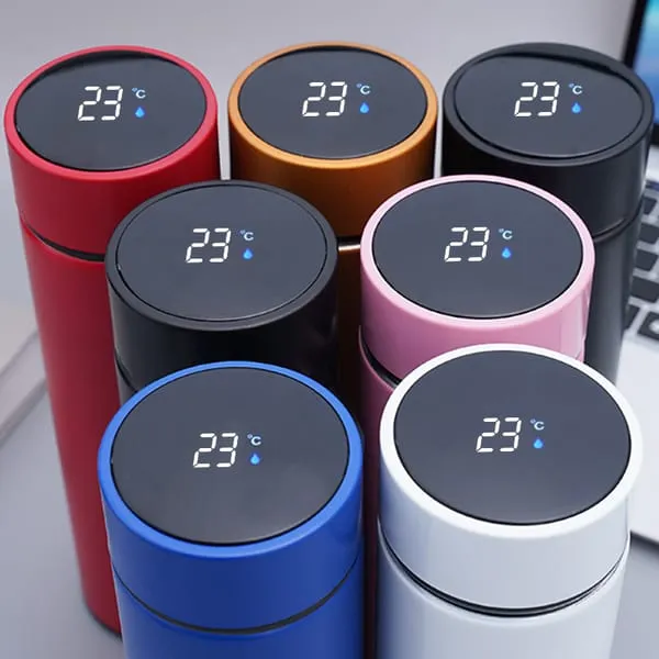 Temperature Display Thermos Water Bottle 500ML Stainless Ste