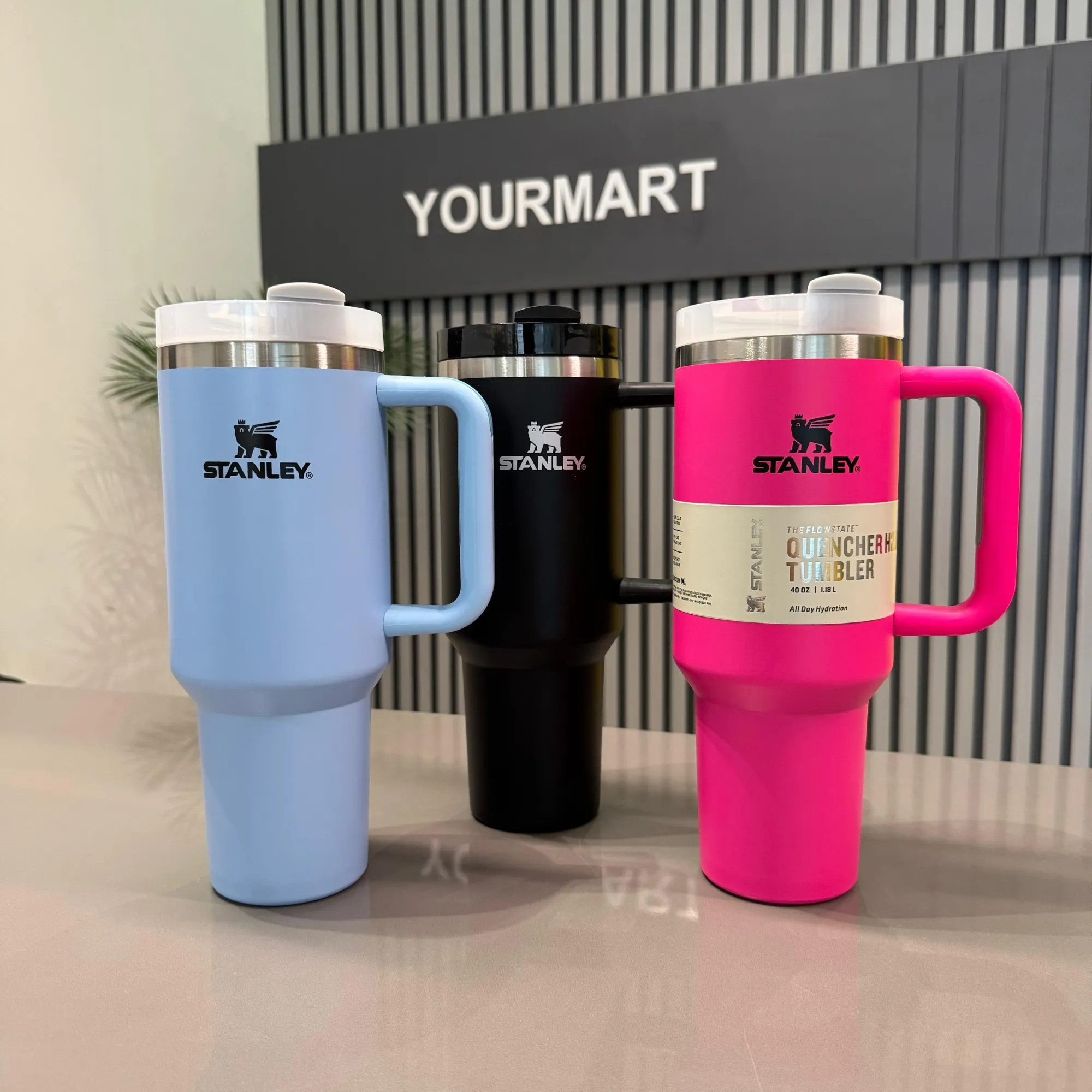 Pink Stanley 40 Oz Stainless Steel Tumbler | Leak-Proof Vacu
