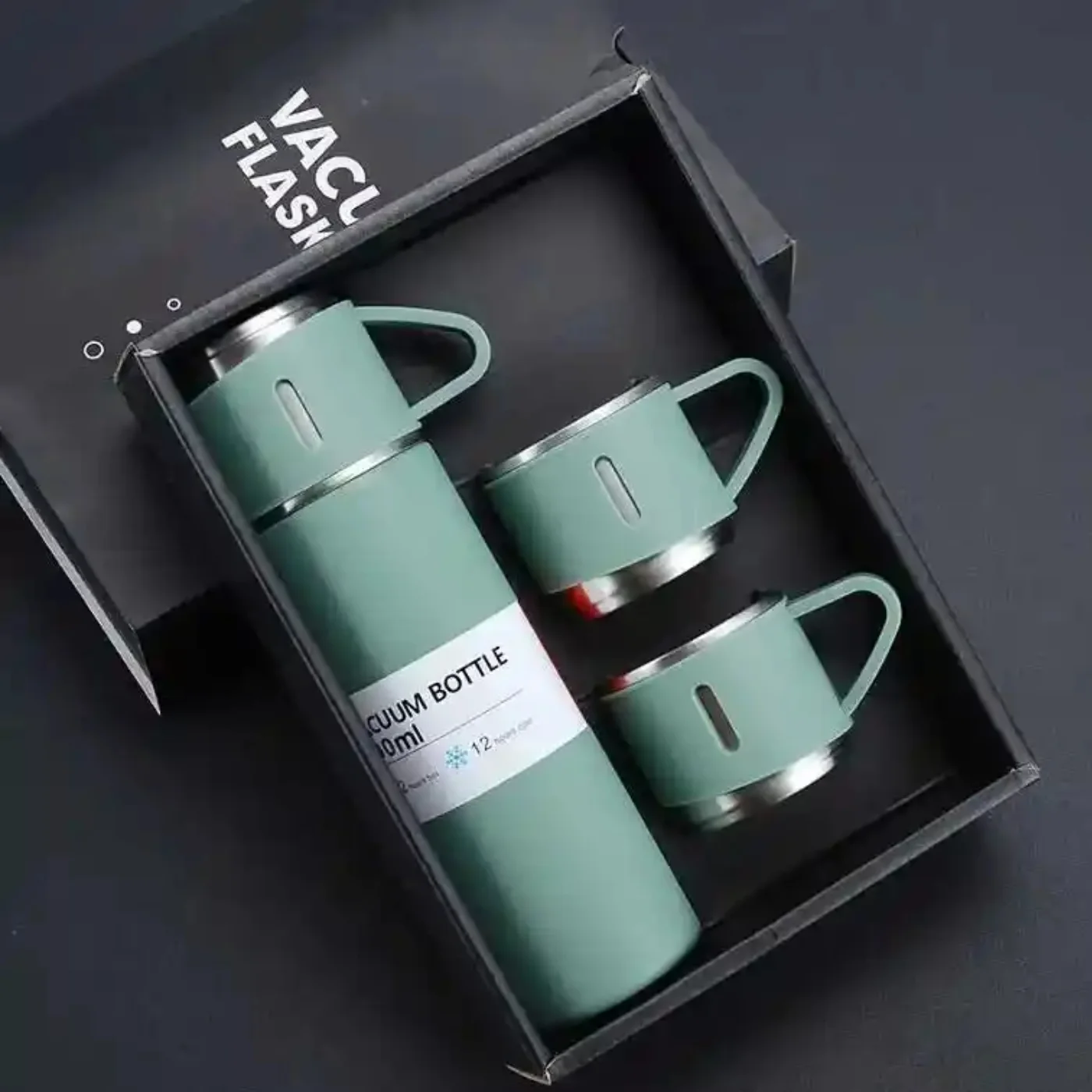 3 Cup 500ML Double-Layer Stainless Steel Vacuum Flask Set |